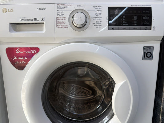 Lg 8 kg frant loded washing machine